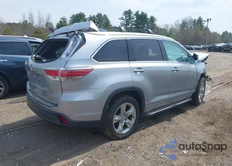 2015 Toyota Highlander Limited V6 z USA, uszkodzony, nr VIN 5TDDKRFH5FS098655